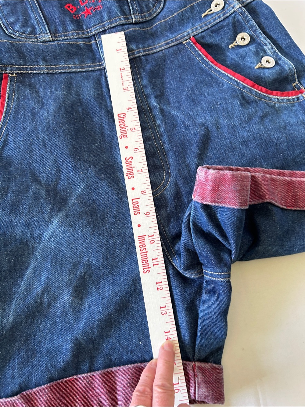 B.U.M. EQUIPMENT RARE VINTAGE SHORT CARPENTER STYLE OVERALLS SIZE S - Picture 12 of 12